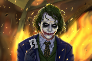 Joker Gotham Clown (1366x768) Resolution Wallpaper