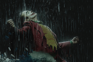 Joker In Rain 4k