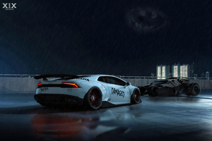Joker Lamborghini And Batmobile