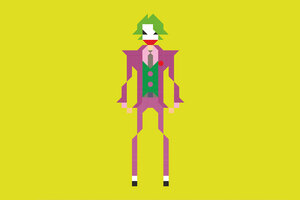 Joker Pixel Art 8k Wallpaper