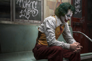 Joker Sitting Train 5k Wallpaper