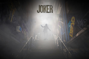 Joker Stairs Art 4k Wallpaper