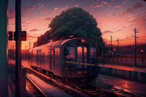 Journey Through The Train (5120x2880) Resolution Wallpaper