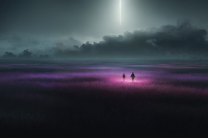 Journey Through Violet Cosmos (2560x1600) Resolution Wallpaper