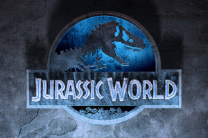 Jurassic World Logo (1366x768) Resolution Wallpaper