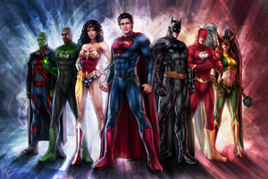 Justice League Art 5k Wallpaper
