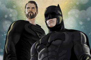 Justice League Batman Superman Artwork Wallpaper