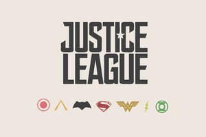 Justice League Minimalism Logos 4k