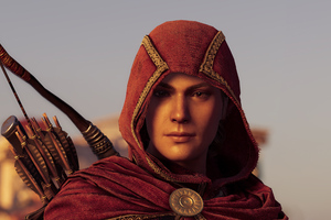 Kassandra In Assassins Creed Odyssey 4k (1360x768) Resolution Wallpaper