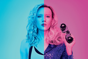 Kate McKinnon In The Spy Who Dumped Me 2018 Movie (1366x768) Resolution Wallpaper