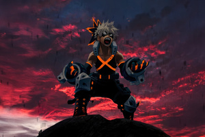 Katsuki Bakugo (2048x2048) Resolution Wallpaper
