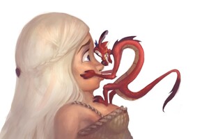 Khaleesi Dragon Cartoon Artwork