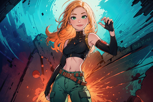 Kim Possible In Action (2560x1440) Resolution Wallpaper