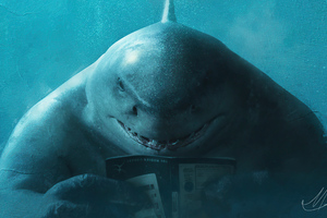 King Shark X Jaws (3840x2400) Resolution Wallpaper