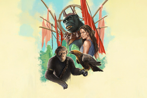 Kingdom Of The Planet Of The Apes Artwork Wallpaper