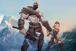 Kratos And Atreus God Of War 5k (2560x1440) Resolution Wallpaper