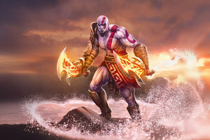 Kratos God Of War Unleashed (2560x1024) Resolution Wallpaper