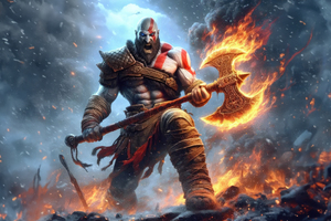 Kratos Immortal Warrior (1024x768) Resolution Wallpaper