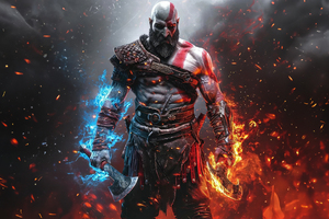 Kratos In Action (1024x768) Resolution Wallpaper