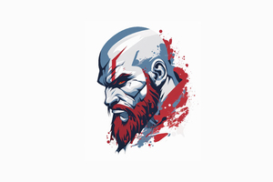 Kratos Minimal 5k (2932x2932) Resolution Wallpaper