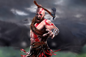 Kratos Titanic Power (1366x768) Resolution Wallpaper