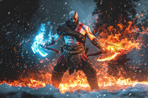 Kratos Unleashed (2932x2932) Resolution Wallpaper