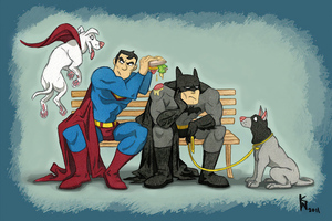 Krypto The Superdog And Acebatman (2048x2048) Resolution Wallpaper