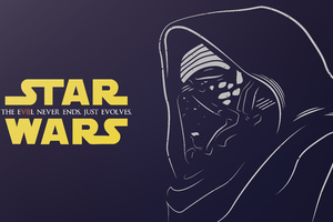Kylo Ren Star Wars Illustration Wallpaper