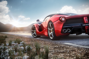 La Ferrari Rear Wallpaper