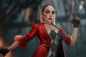 Lady Gaga As Harley Quinn In Joker 2 Wallpaper