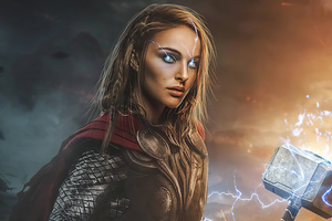 Lady Thor Love And Thunder 4k 2021 Wallpaper