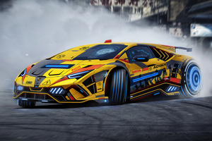 Lambo Tron Drifting 5k (2560x1600) Resolution Wallpaper