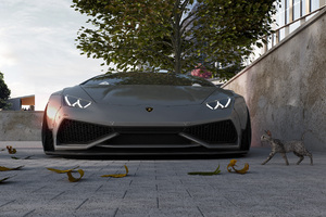 Lamborghini Aventador Roadster CGI Wallpaper