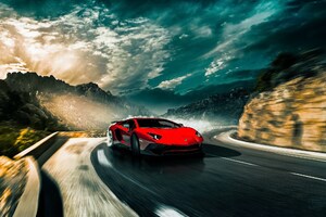 Lamborghini Aventador SV Drifting (1400x1050) Resolution Wallpaper