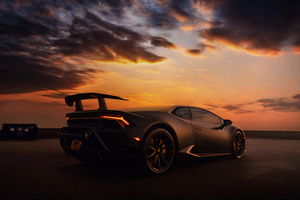 Lamborghini Epic Sunset 5k