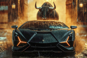 Lamborghini Revuelto Bull 4k (2560x1080) Resolution Wallpaper