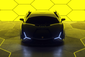 Lamborghini Sian Fluorescent 4k