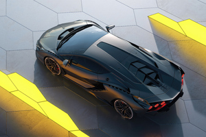 Lamborghini Sian Upper View Wallpaper