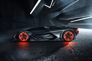 Lamborghini Terzo Millennio 2019 Side View Car (2048x2048) Resolution Wallpaper