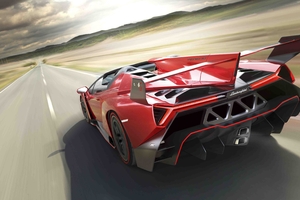 Lamborghini Veneno Roadster Rear Wallpaper