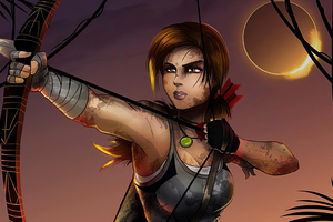Lara Croft Shadow Of The Tomb Raider Artwork 4k (1360x768) Resolution Wallpaper