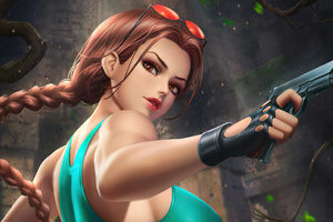 Lara Croft Tomb Raider Art (2560x1440) Resolution Wallpaper