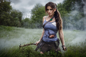 Lara Croft Tomb Raider Cosplay 5k Wallpaper