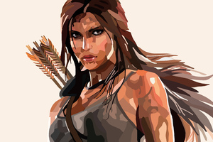 Lara Croft Tomb Raider Vector Art 4k (1920x1080) Resolution Wallpaper