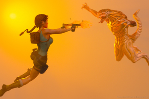 Lara Croft Vs Atlantis 4k (1280x720) Resolution Wallpaper