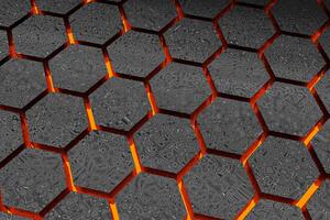 Lava Abstract Hexagon 3d