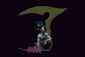 League Of Legends Akali 5k (1360x768) Resolution Wallpaper