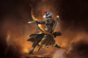 Legendary Archer In Battle Stance (2560x1024) Resolution Wallpaper