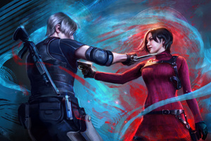 Leon Kennedy And Ada Wong (1680x1050) Resolution Wallpaper