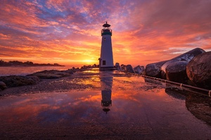 Lighthouse At Sunsrise